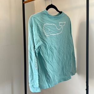 kids, large, teal vineyard vines logo tee